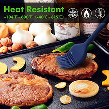 Load image into Gallery viewer, HOTEC 2 pieces Set Basting Brushes Silicone Heat Resistant Pastry Brushes Spread Oil Butter Sauce Marinades for BBQ Grill Barbecue Baking Kitchen Cooking BPA Free Dishwasher Safe (Classic Blue)