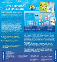 Load image into Gallery viewer, Thames & Kosmos Yummy Rainbow Lip Balm Lab STEM Kit | Make Lip Balms & Glosses in a Rainbow of Colors | Includes Strawberry, Grape, Banana Flavors & Cosmetic Jars | Chemistry & Biology of Skin Care