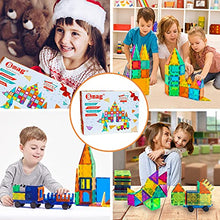 Load image into Gallery viewer, BMAG Magnetic Tiles, 3D Magnet Building Blocks for Kids Toddlers, Stacking Montessori Toys for Children, STEM Preschool Educational Learning Construction Toys for Boys Girls with 2 Cars
