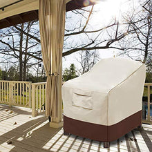 Load image into Gallery viewer, Vailge Patio Chair Covers, Lounge Deep Seat Cover, Heavy Duty and Waterproof Outdoor Lawn Patio Furniture Covers, Medium Beige & Brown