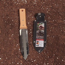 Load image into Gallery viewer, Nisaku NJP650 Hori-Hori Weeding & Digging Knife, Authentic Tomita (Est. 1960) Japanese Stainless Steel, 7.25" Blade, Wood Handle