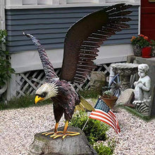 Load image into Gallery viewer, Bald Eagle Statue Outdoor Garden Sculpture Metal Yard Art Lawn Decoration