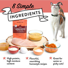 Load image into Gallery viewer, Portland Pet Food Company Human-Grade Mixed Variety Pack Wet Cat Food Pouch — Moist, Soft Cat Food Mixer, Topper, and Rotational Meal (Chicken, 12 Pack)