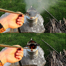 Load image into Gallery viewer, PSKOOK 2 Size Pack Pocket-Size Fire Bellows Collapsible Stainless Steel Fire Blower Pipe Builds Campfire Tool with Poly Carrying Bag (2 Size)