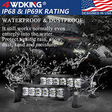 Load image into Gallery viewer, LED Light Bar 6 inch 2PCS - 4WDKING Screwless Design 60W Off Road LED Spot Flood Combo Work Light Super Bright Truck Driving Fog Lamp IP69K Waterproof Fit for Ford F150 Polaris RZR Jeep Wrangler
