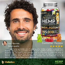 Load image into Gallery viewer, Hemp Gummies Premium 985,000 High Potency - Fruity Gummy Bear with Hemp Oil - Natural Hemp Candy Supplements for Pain, Anxiety, Stress & Inflammation Relief - Promotes Sleep and Calm Mood