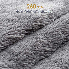 Load image into Gallery viewer, Mr.Sandman Faux Fur Sherpa Weighted Blanket for Full/Queen Size Bed, Super Soft Long Fur Throw Blanket for Bed Couch Chair Photo Props - 60"×80" 15lbs, Modern Grey