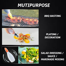Load image into Gallery viewer, Silicone Basting Brush for Cooking - Oil Dispenser with Brush, All in One Oil Brush for Cooking, BBQ Brush, BBQ Mop -Smoker Accessories Gifts for Men - Sauce Brush for Cooking - Grilling Tools(Orange)