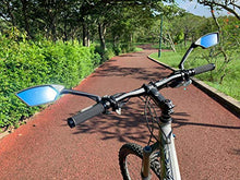 Load image into Gallery viewer, MEACHOW New Scratch Resistant Glass Lens,Handlebar Bike Mirror, Rotatable Safe Rearview Mirror, Bicycle Mirror, (Blue Left Side) ME-006LB