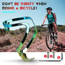 Load image into Gallery viewer, HASAGEI Bike Water Bottle Holder, Bicycle Water Bottle Brackets Dazzling for Sports for Road and Mountain Cycling (Blue Green)