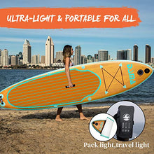 Load image into Gallery viewer, DAMA 10'6"x32"x6" Inflatable Stand Up Paddle Board, Yoga Board, Camera Seat, Floating Paddle, Hand Pump, Board Carrier, Waterproof Bag, Drop Stitch, Traveling Board for Surfing