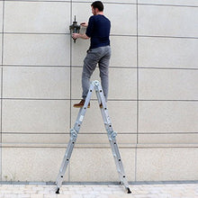 Load image into Gallery viewer, Luisladders Folding Ladder Multi-Purpose Aluminium Extension 7 in 1 Step Heavy Duty Combination EN 131 Standard (12.5 Feet)