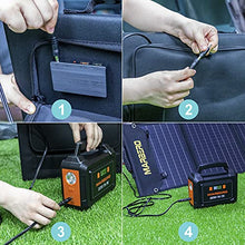 Load image into Gallery viewer, MARBERO 60W Foldable Solar Panel Battery Charger for Portable Power Station Solar Generator, Smartphone, Tablet, Laptop QC3.0/PD 60W USB Port DC Output(10 Changeable Adapters) for Home Camping