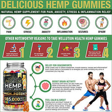 Load image into Gallery viewer, Hemp Gummies Premium 985,000 High Potency - Fruity Gummy Bear with Hemp Oil - Natural Hemp Candy Supplements for Pain, Anxiety, Stress & Inflammation Relief - Promotes Sleep and Calm Mood