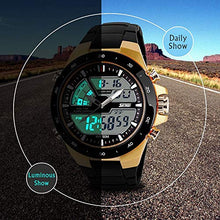 Load image into Gallery viewer, Carrie Hughes Men's Digital Watch 50M Waterproof Large Dual Dial Multifunction Analog Military Outdoor Sports Electronic Watch Calendar Day Date CH031