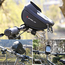 Load image into Gallery viewer, Wallfire Bike Phone Mount Bag, Bicycle Frame Bike Handlebar Bags with Waterproof Touch Screen Phone Case (Black)