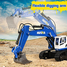 Load image into Gallery viewer, KidsFaves Remote Control Excavator for Boys 11 Channel Metal Shovel 350 Rotate, RC Construction Vehicles Toys Digger for Kids 8+Year Old