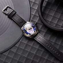 Load image into Gallery viewer, SURVAN WatchDesigner Japanese Quart Men Wrist Watch Luminous Skull Skeleton Black Leather Strap Men Watch Waterproof