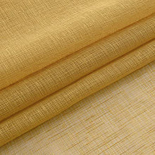 Load image into Gallery viewer, KOUFALL Gold Curtains 108 Inches Long for Patio Sliding Glass Door Outdoor 2 Panels Set Tab Top Extra Long Linen Look Textured Semi Sheer Mustard Yellow Drapes for Living Room 52x108 Inch Length 9 Ft