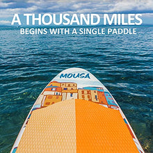 Load image into Gallery viewer, Mousa Inflatable Paddle Board, 11' x 34'' x 6'' Dual Player Paddle Boards for Adults, 3-Fin & Floatable Paddle Non Slip Deck, Waterproof Phone Case, Backpack Yoga ISUP, 20 lbs Super Light SUP Board