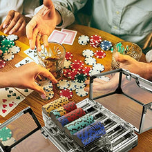 Load image into Gallery viewer, GSE Poker Chip Cases, 600-Piece Acrylic Poker Chip Carrier| 600 Count Poker Chip Holder with 6 Chip Trays (1 Acrylic Chip Case + 6 Chip Trays)