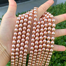 Load image into Gallery viewer, 3 Strands Top Quality Natural Hematite Rose Gold Plated Gemstone 10mm Round Loose Stone Beads (120-129pcs Total) for Jewelry Craft Making GFC4-10