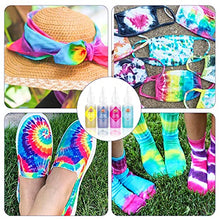 Load image into Gallery viewer, DIY Tie Dye Kits, Emooqi 32 Colours All-in-1 Tie Dye Set contain 32 Bag Pigments, Rubber Bands, Gloves, sealed bag,Apron and Table Covers for Craft Arts Fabric Textile Party DIY Handmade Project