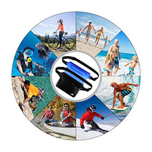 Load image into Gallery viewer, HEETA 2-Pack Waterproof Pouch, Screen Touch Sensitive Waterproof Bag with Adjustable Waist Strap - Keep Your Phone and Valuables Dry - Perfect for Swimming Diving Boating Fishing Beach, Black & Blue