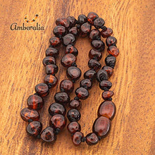 Load image into Gallery viewer, Amberalia knotted Baltic Amber Necklace, Lab-tested, Certified Genuine Amber - SIZES FOR EVERYBODY - Boost immune System -Polish Cherry- S (13”)