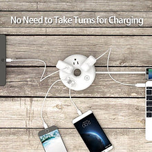 Load image into Gallery viewer, Travel Power Strip, NTONPOWER 3 Outlets 3 USB Portable Desktop Charging Station Short Extension Cord 15 inch for Office, Home, Hotels, Cruise Ship, Nightstand - White