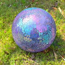 Load image into Gallery viewer, VCUTEKA Gazing Ball, Glass Mosaic Gazing Balls Sphere for Garden Lawn Outdoor Ornament Yard Decorative, 10-Inch, Purple