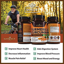 Load image into Gallery viewer, (2-Pack) Turmeric Curcumin with Bioperine 1650mg by New Age. Premium Joint & Healthy Inflammatory Support with 95% Standardized Curcuminoids. Non-GMO, Gluten Free Capsules with Black Pepper