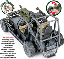 Load image into Gallery viewer, Click N' Play Military Desert Patrol Vehicle (DPV) Buggy, 16 Piece Action Figure Play Set with Accessories Including Army Gear & Military Buggy, Army Playset for Boys 3+ , White