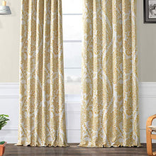 Load image into Gallery viewer, HPD Half Price Drapes Printed Room Darkening Curtain 50 X 84 (1 Panel), BOCH-KC16072C-84, Tea Time Yellow Gold