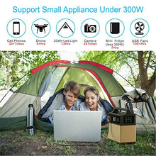 Load image into Gallery viewer, MAXOAK Portable Generator Power Station 400Wh Solar Generator 2AC Outlet 110V/300W Lithium Emergency Battery Backup Quiet Sine Power Storage for Outdoor CPAP Camping Hunting AC/Car/Sun Recharge