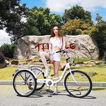 Load image into Gallery viewer, Adult Tricycle Bike 1/7 Speed 3-Wheel for Shopping W/Installation Tools Three-Wheeled Bicycle for Men and Women