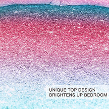 Load image into Gallery viewer, BlessLiving Colorful Glitter Mermaid Bedding Girly Turquoise Blue Pink and Purple Bedding Twin Set Pastel Kids Duvet Cover 3 Piece Trendy Bed Spreads Rainbow Comforter Cover Sets for Teen Girls
