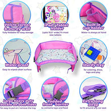 Load image into Gallery viewer, CarSeat Tray -Toddler Travel Tray- Keep Kids Occupied & Entertain for Hours, Road Trips Essential For Kids, Sturdiest & Most Comfortable Travel Tray for Car Seat (Pink)