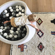 Load image into Gallery viewer, STARBOLO Ball Pit Balls - 100 pcs Plastic Play Pit Balls Crawl Balls with Color Black, Grey, White for Baby Kids Playpen Pool Tub Toy, 2.2 Inch.