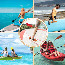 Load image into Gallery viewer, 7Pck D-Ring Patch Kayak D Ring Pads and 20ft Strong Elastic Bungee Shock Cord with Hooks Bungee Deck Rigging Kit for Pvc Inflatable Boat Sup Kayak Canoe Deck Surfboard Raft Stand Up Paddle Board