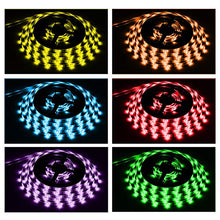 Load image into Gallery viewer, PHOPOLLO LED Strip Lights, 16.4FT Waterproof 5050 150LEDs RGB Flexible LED Lights for Bedroom with 44-Key IR Remote Controller and 12V Power Supply, Ideal for House and Holiday Decoration