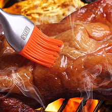Load image into Gallery viewer, Rwm Basting Brush - Grilling BBQ Baking, Pastry and Oil Stainless Steel Brushes with Back up Silicone Brush Heads(Orange) for Kitchen Cooking & Marinating, Dishwasher
