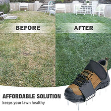 Load image into Gallery viewer, Leweio Lawn Aerator Shoes, Metal Spike Sandals for Aerating Lawn - Effectively Aerating Soil for Plants Health, Pre-Assembled Grass Aerator Tools for Yard,Revives Lawn Health