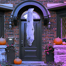 Load image into Gallery viewer, 4E’s Novelty Hanging Cocoon Corpse Prop | Halloween Scary Decorations Outdoor | 60 Inch/5 Ft Scary Hanging Skeleton Mummy with Spider, Flexible - for Haunted House, Yard Decor, Graveyard Scene