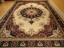 Load image into Gallery viewer, Silk Ivory Rugs Persian Tabriz Rug 7x10 Living Room Rugs Traditional Luxury 6x9 Area Rugs Living Room Carpet White Area Rugs (Large 7'x10')