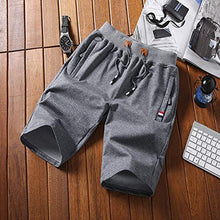 Load image into Gallery viewer, Sitmptol and Tall Teen Boys Cotton 8" Casual Lounge Fleece Shorts Pockets Jogger Athletic Gym Sweat Shorts Size 10 Dark Grey