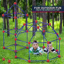 Load image into Gallery viewer, OleFun Fort Building Kit for Kids Age 4,5,6,7,8+Year old Boys & Girls, 120 pcs Forts Builder Creative STEM Toy for Castles, Tunnels, Play Tent, Rocket Indoor & Outdoor- Ideal Christmas & Birthday Gift