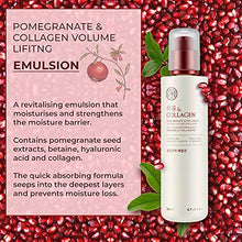 Load image into Gallery viewer, The Face Shop Pomegranate & Collagen Volume Lifting Emulsion | Deep Revitalizing Emulsion for Moisture Barrier Strengthening | Plump & Smoothen Your Skin, 4.7 Fl Oz