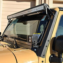 Load image into Gallery viewer, AUXMART Windshield Curved Mounting Brackets for 50" Straight Light Bar Fit for Jeep Wrangler JK 2007~2017 (1 Pair)