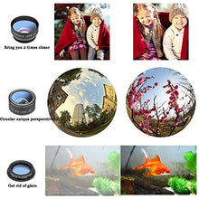 Load image into Gallery viewer, 11 in 1 Cell Phone Camera Lens Kit Wide Angle Lens & Macro Lens+Fisheye Lens+Telephoto Lens+CPL/Flow/Radial/Star/Soft Filter+Kaleidoscope Lens Compatible for iPhone Samsung Sony and Most of Smartphone